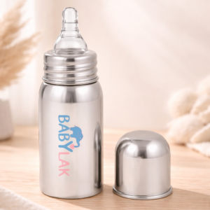 Stainless steel baby milk feeding bottle