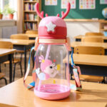 School Water Bottle for Kids Leak Proof BPA Free Drinking Bottle Lightweight Durable Kids Water Flask for Boys & Girls