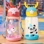 Sipper Water Bottle for Kids Leak Proof BPA Free Drinking Bottle Lightweight Durable Kids Water Flask for Boys & Girls